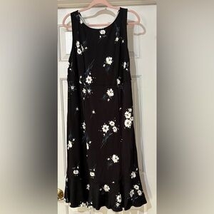 Torrid Black Floral Midi Dress